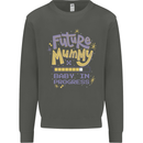 Future Mummy New Baby in Progress Pregnancy Kids Sweatshirt Jumper Storm Grey