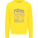 Future Mummy New Baby in Progress Pregnancy Kids Sweatshirt Jumper Yellow