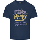 Future Mummy New Baby in Progress Pregnancy Mens Cotton T-Shirt Tee Top Navy Blue
