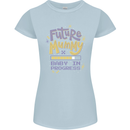 Future Mummy New Baby in Progress Pregnancy Womens Petite Cut T-Shirt Light Blue