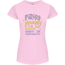 Future Mummy New Baby in Progress Pregnancy Womens Petite Cut T-Shirt Light Pink