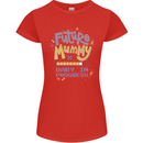 Future Mummy New Baby in Progress Pregnancy Womens Petite Cut T-Shirt Red