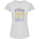 Future Mummy New Baby in Progress Pregnancy Womens Petite Cut T-Shirt White