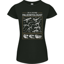 Future Palaeontologist Dinosaurs T-Rex Womens Petite Cut T-Shirt Black