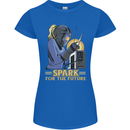 Future Spark Female Welder Welding Womens Petite Cut T-Shirt Royal Blue