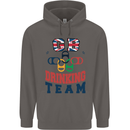 GB Drinking Team Funny Stag Do Doo Beer Mens 80% Cotton Hoodie Charcoal