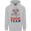 GB Drinking Team Funny Stag Do Doo Beer Mens 80% Cotton Hoodie Sports Grey