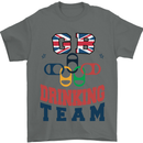 GB Drinking Team Funny Stag Do Doo Beer Mens T-Shirt 100% Cotton Charcoal