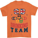 GB Drinking Team Funny Stag Do Doo Beer Mens T-Shirt 100% Cotton Orange