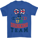 GB Drinking Team Funny Stag Do Doo Beer Mens T-Shirt 100% Cotton Royal Blue