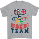 GB Drinking Team Funny Stag Do Doo Beer Mens T-Shirt 100% Cotton Sports Grey