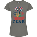 GB Drinking Team Funny Stag Do Doo Beer Womens Petite Cut T-Shirt Charcoal