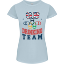 GB Drinking Team Funny Stag Do Doo Beer Womens Petite Cut T-Shirt Light Blue