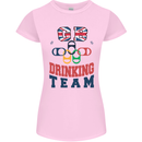 GB Drinking Team Funny Stag Do Doo Beer Womens Petite Cut T-Shirt Light Pink
