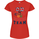GB Drinking Team Funny Stag Do Doo Beer Womens Petite Cut T-Shirt Red