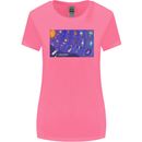 Galaxy Infographic Space Technology Planets Womens Wider Cut T-Shirt Azalea