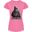 Game Zone Special Forces Video Game Skull Womens Petite Cut T-Shirt Azalea