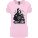 Game Zone Special Forces Video Game Skull Womens Wider Cut T-Shirt Light Pink