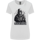 Game Zone Special Forces Video Game Skull Womens Wider Cut T-Shirt White