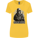 Game Zone Special Forces Video Game Skull Womens Wider Cut T-Shirt Yellow
