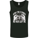 Gamer Wife Left Me Video Games Funny Gaming Mens Vest Tank Top Black
