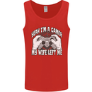 Gamer Wife Left Me Video Games Funny Gaming Mens Vest Tank Top Red