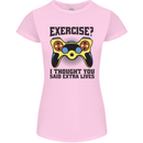 Gaming I Thought Said Extra Lives Gamer Womens Petite Cut T-Shirt Light Pink