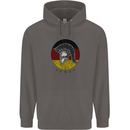 German Bodybuilding Flag Gym Training Spartan Mens 80% Cotton Hoodie Charcoal