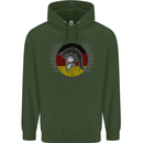 German Bodybuilding Flag Gym Training Spartan Mens 80% Cotton Hoodie Forest Green