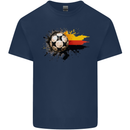 German Football Germany Soccer Ball Flag Mens Cotton T-Shirt Tee Top Navy Blue