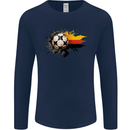 German Football Germany Soccer Ball Flag Mens Long Sleeve T-Shirt Navy Blue