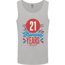 Glorious 21 Years 21st Birthday Union Jack Flag Mens Vest Tank Top Sports Grey