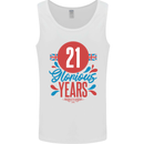 Glorious 21 Years 21st Birthday Union Jack Flag Mens Vest Tank Top White