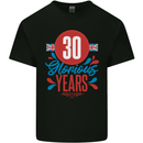 Glorious 30 Years 30th Birthday Union Jack Flag Mens Cotton T-Shirt Tee Top Black