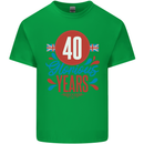 Glorious 40 Years 40th Birthday Union Jack Flag Mens Cotton T-Shirt Tee Top Irish Green