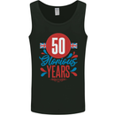 Glorious 50 Years 50th Birthday Union Jack Flag Mens Vest Tank Top Black