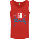 Glorious 50 Years 50th Birthday Union Jack Flag Mens Vest Tank Top Red