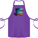 Goliath Fish Fishing Fisherman Cotton Apron 100% Organic Purple