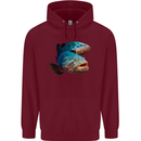 Goliath Fish Fishing Fisherman Mens 80% Cotton Hoodie Maroon