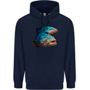 Goliath Fish Fishing Fisherman Mens 80% Cotton Hoodie Navy Blue