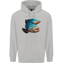 Goliath Fish Fishing Fisherman Mens 80% Cotton Hoodie Sports Grey