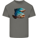 Goliath Fish Fishing Fisherman Mens Cotton T-Shirt Tee Top Charcoal
