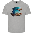 Goliath Fish Fishing Fisherman Mens Cotton T-Shirt Tee Top Sports Grey