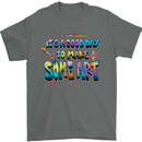 Good Day to Make Some Art Artist Mens T-Shirt 100% Cotton Charcoal