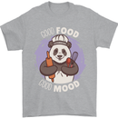 Good Food Good Mood Funny Panda Chef BBQ Mens T-Shirt 100% Cotton Sports Grey