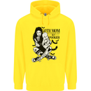 Goth Mum Like a Regular but Spookier Gothic Childrens Kids Hoodie Yellow
