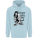 Goth Mum Like a Regular but Spookier Gothic Mens 80% Cotton Hoodie Light Blue