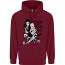 Goth Mum Like a Regular but Spookier Gothic Mens 80% Cotton Hoodie Maroon