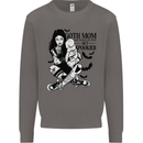 Goth Mum Like a Regular but Spookier Gothic Mens Sweatshirt Jumper Charcoal