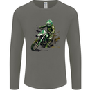Graffiti Motorcross MotoX Motorbike Biker Mens Long Sleeve T-Shirt Charcoal